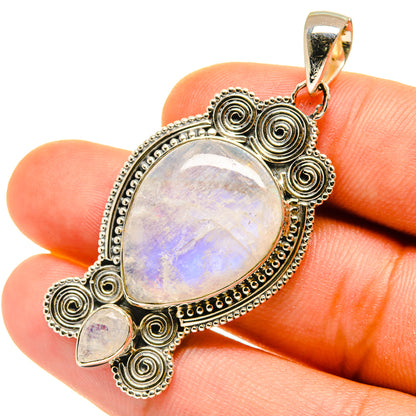 Rainbow Moonstone Pendants handcrafted by Ana Silver Co - PD4325