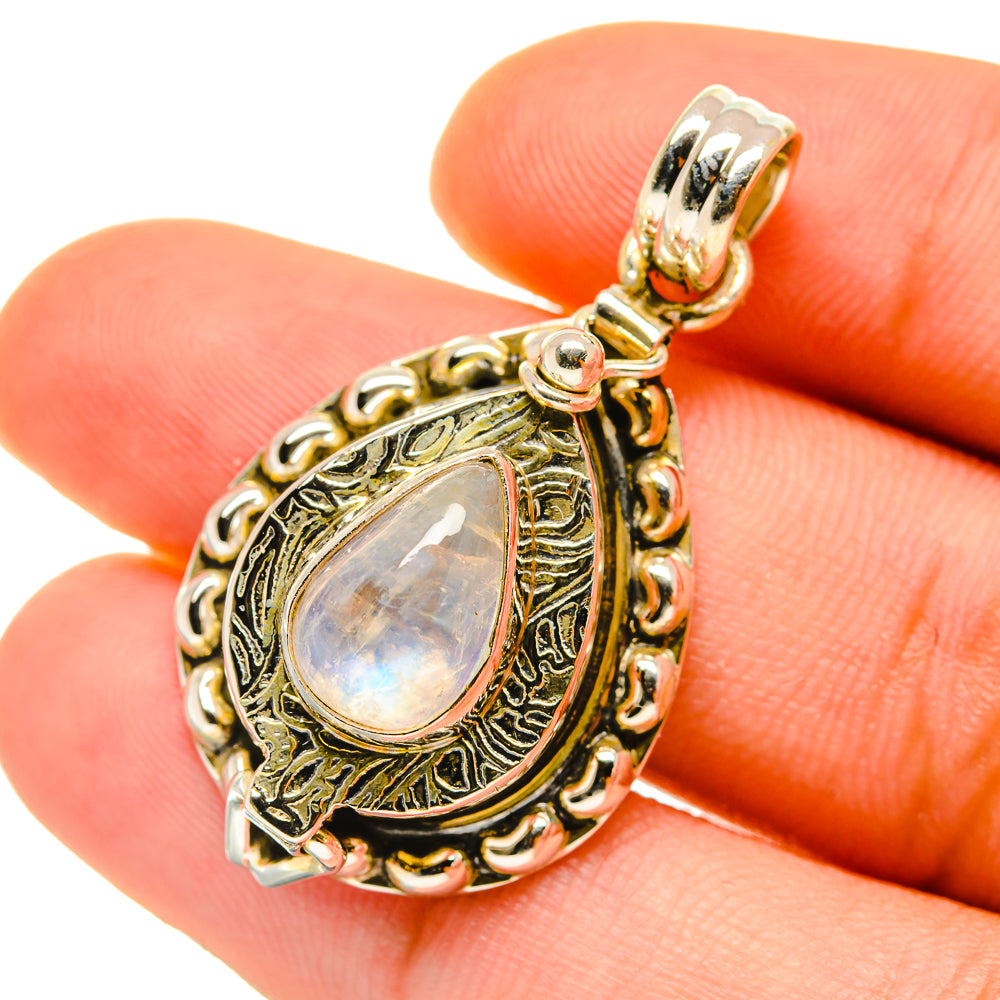 Rainbow Moonstone Pendants handcrafted by Ana Silver Co - PD4351