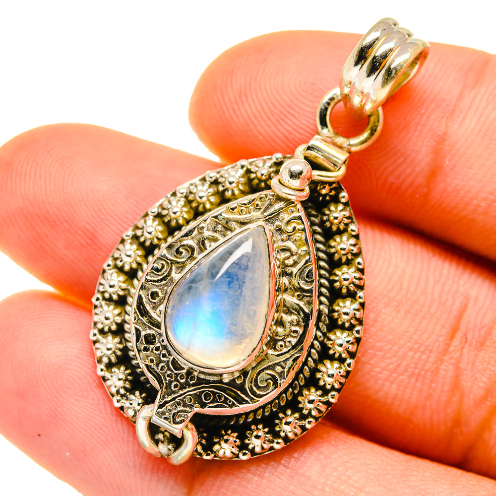 Rainbow Moonstone Pendants handcrafted by Ana Silver Co - PD4352