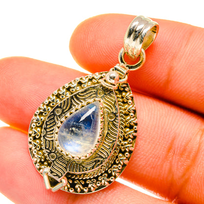 Rainbow Moonstone Pendants handcrafted by Ana Silver Co - PD4354