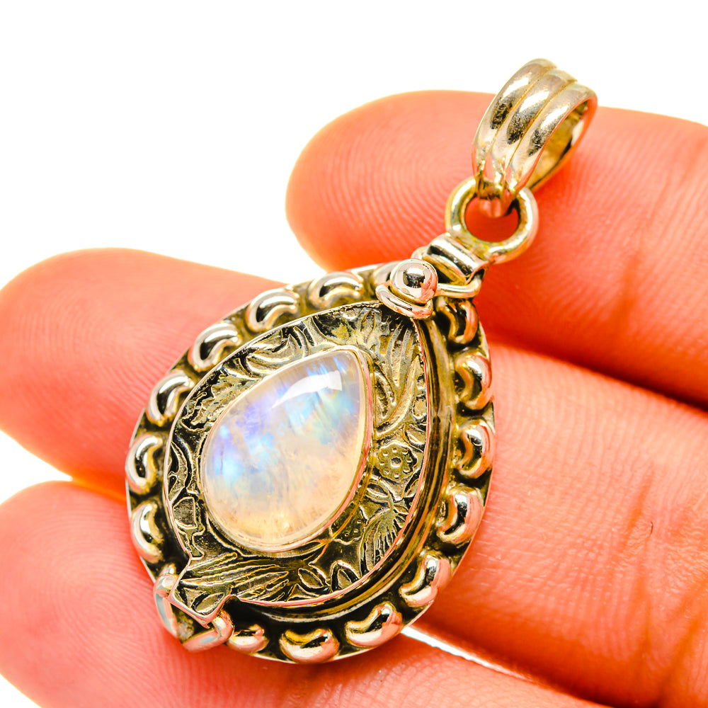 Rainbow Moonstone Pendants handcrafted by Ana Silver Co - PD4355