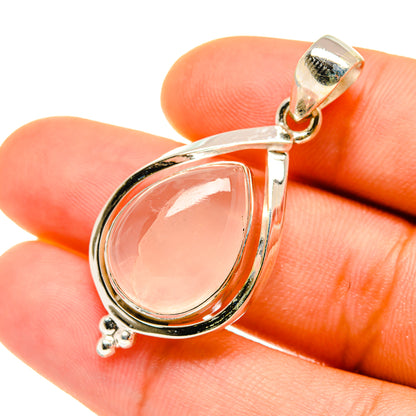 Rose Quartz Pendants handcrafted by Ana Silver Co - PD4362