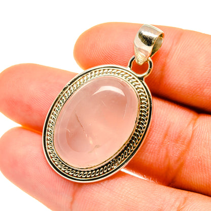 Rose Quartz Pendants handcrafted by Ana Silver Co - PD4364