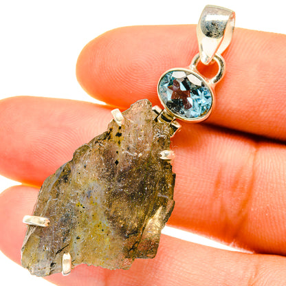 Labradorite, Blue Topaz Pendants handcrafted by Ana Silver Co - PD4400