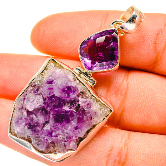 Amethyst Crystal Pendants handcrafted by Ana Silver Co - PD4410