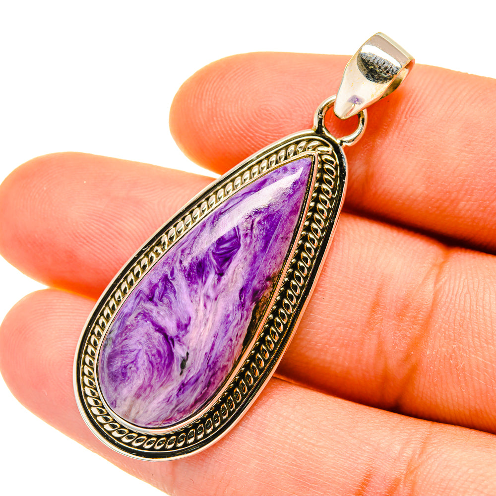 Charoite Pendants handcrafted by Ana Silver Co - PD4413