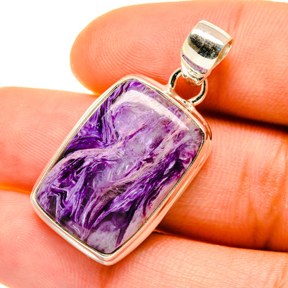 Charoite Pendants handcrafted by Ana Silver Co - PD4417