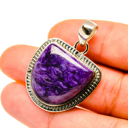 Charoite Pendants handcrafted by Ana Silver Co - PD4418