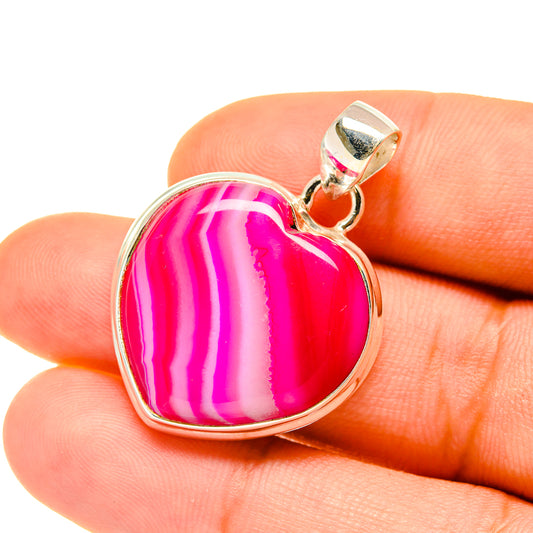 Pink Botswana Agate Pendants handcrafted by Ana Silver Co - PD4426