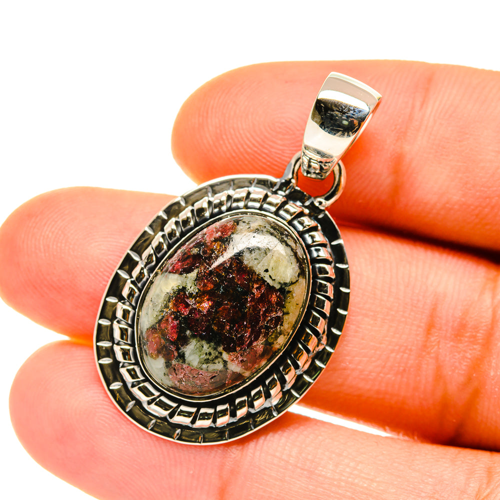 Russian Eudialyte Pendants handcrafted by Ana Silver Co - PD4434