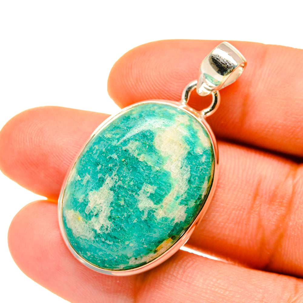 Peruvian Amazonite Pendants handcrafted by Ana Silver Co - PD4438