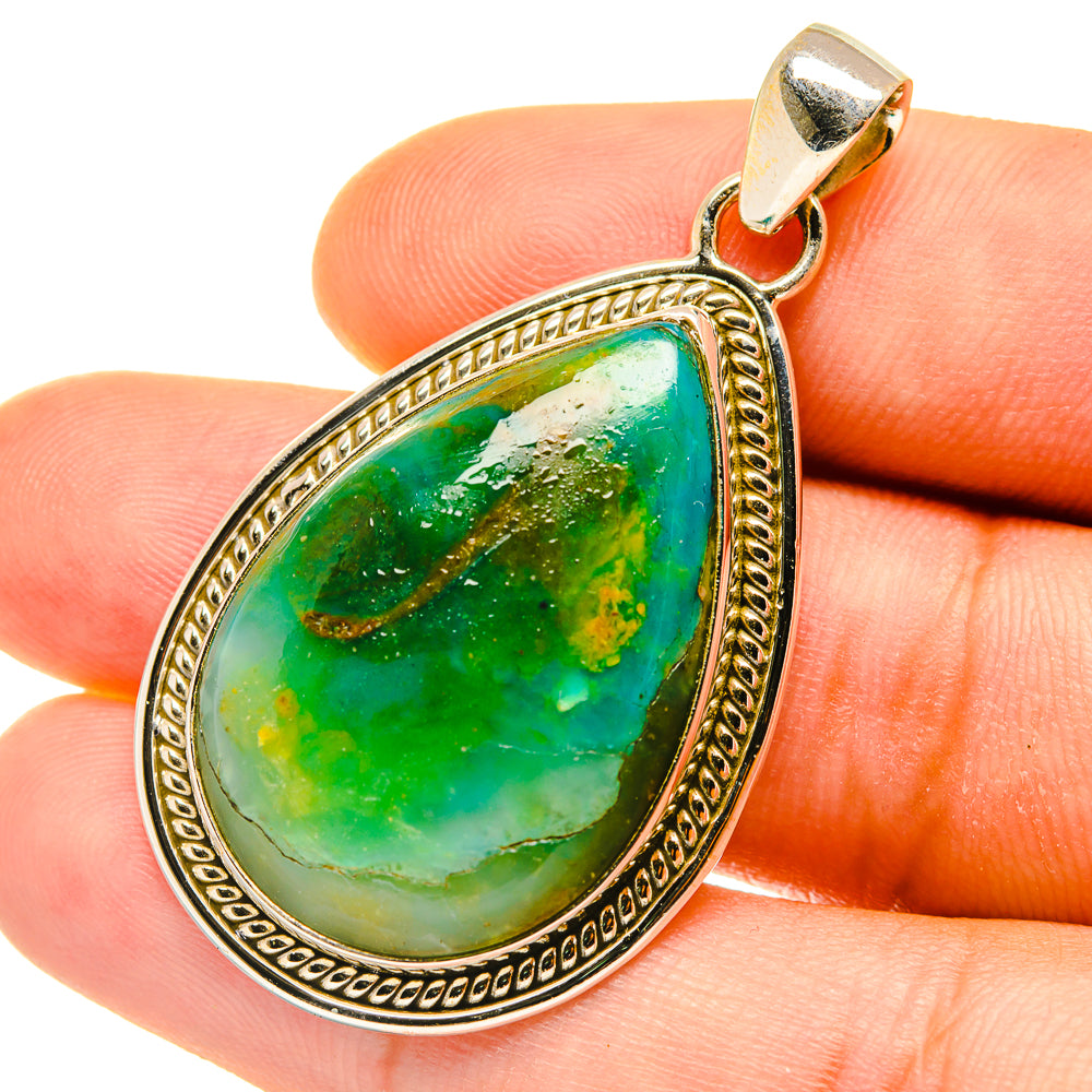 Peruvian Opal Pendants handcrafted by Ana Silver Co - PD4441