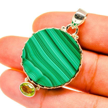 Malachite, Peridot Pendants handcrafted by Ana Silver Co - PD4444