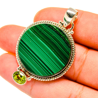 Malachite, Peridot Pendants handcrafted by Ana Silver Co - PD4445