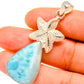 Larimar Starfish Pendants handcrafted by Ana Silver Co - PD4464