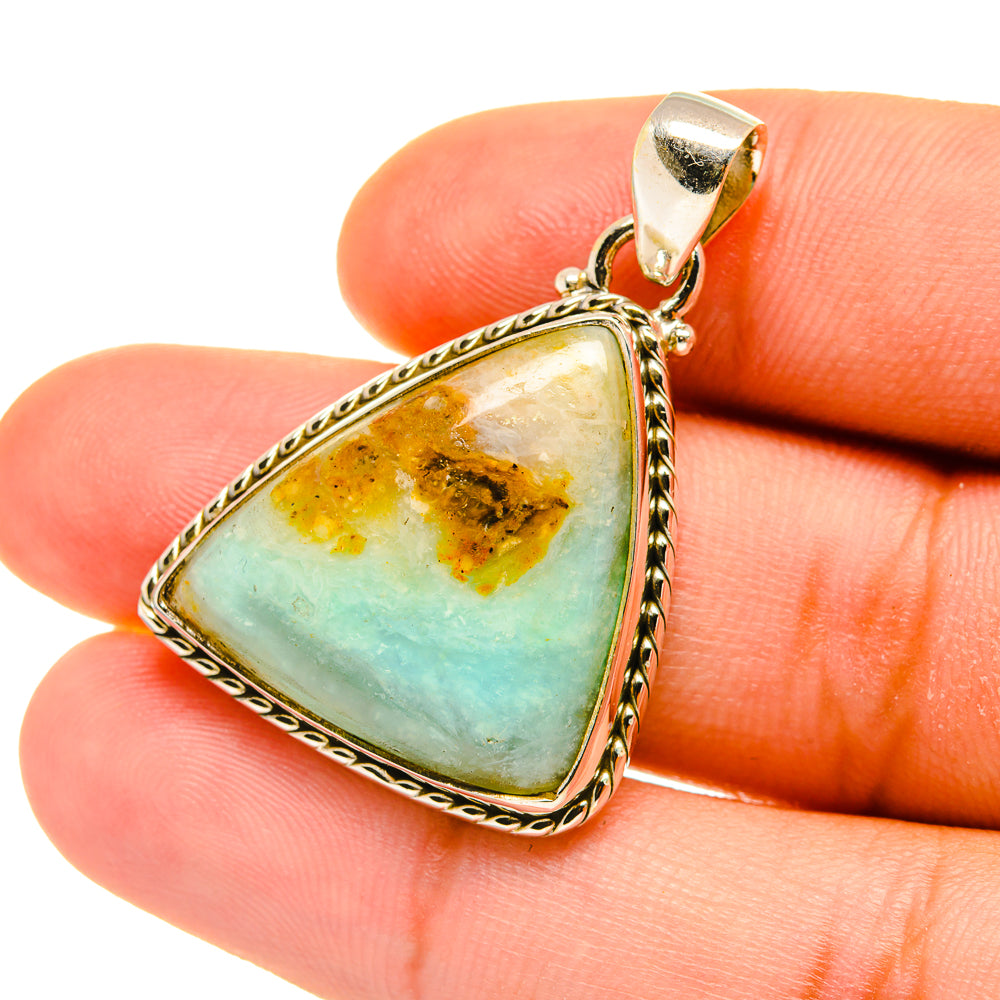 Peruvian Opal Pendants handcrafted by Ana Silver Co - PD4468