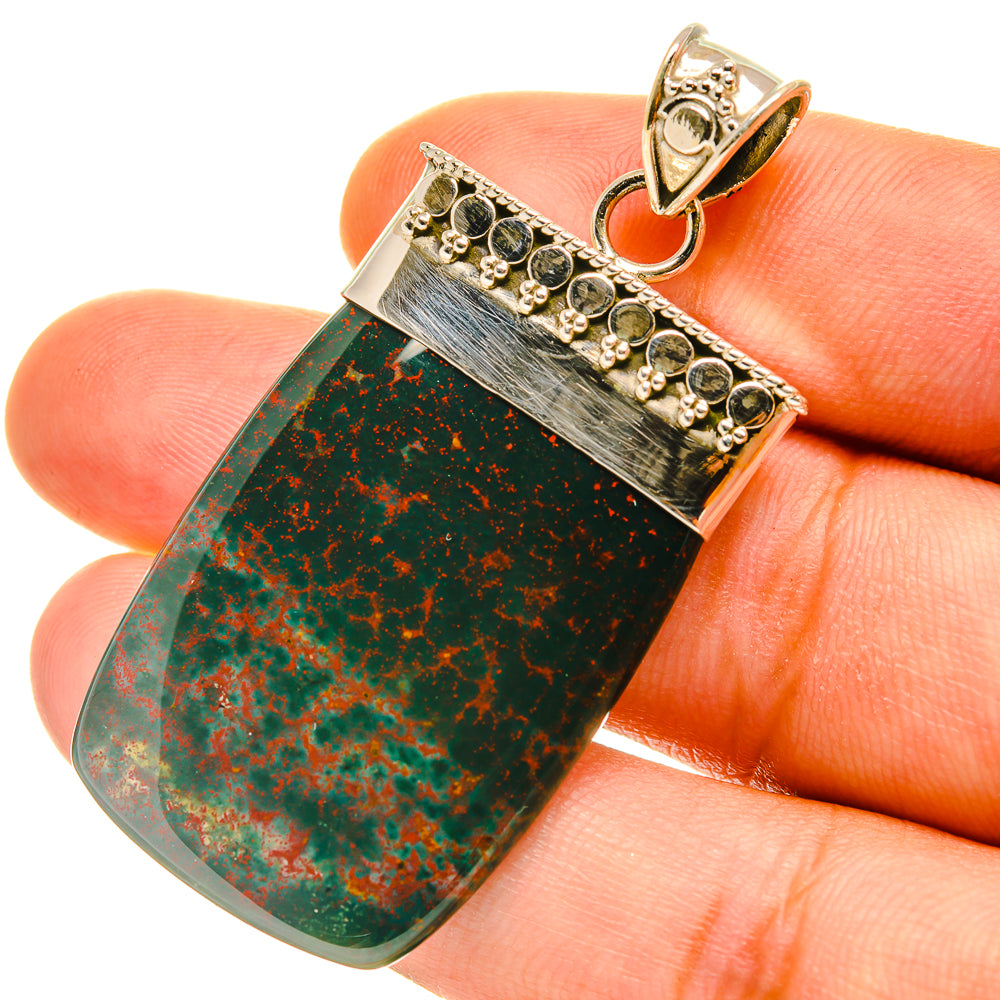 Bloodstone Pendants handcrafted by Ana Silver Co - PD4481