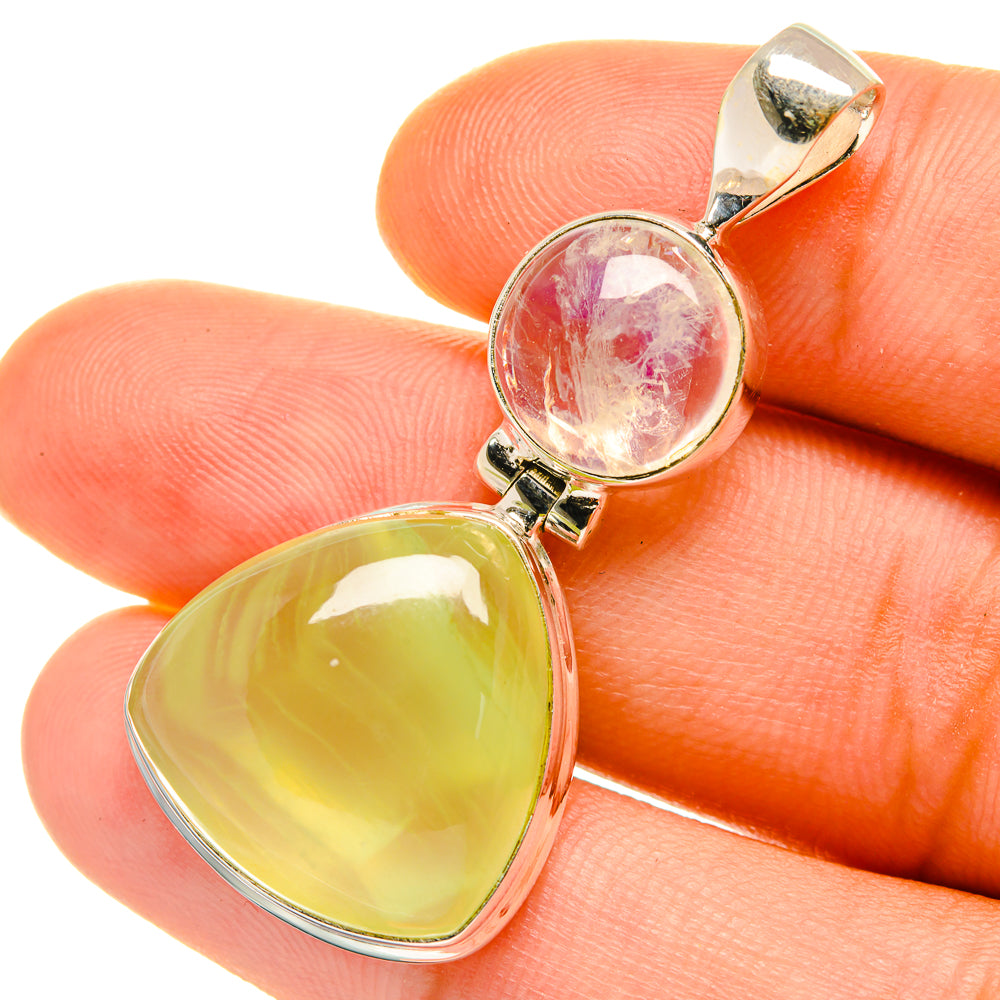Prehnite Pendants handcrafted by Ana Silver Co - PD4497