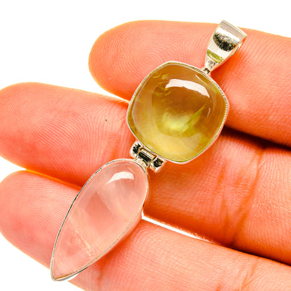 Rose Quartz Pendants handcrafted by Ana Silver Co - PD4522