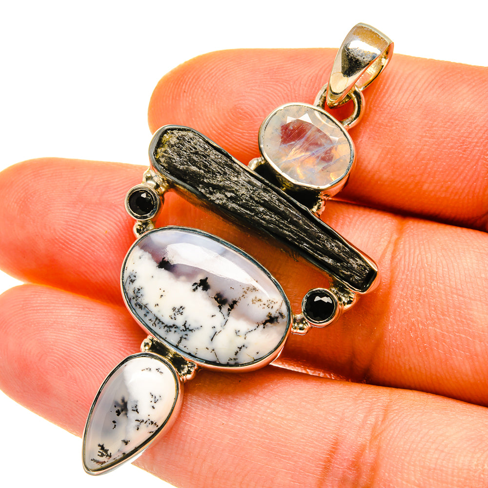 Dendritic Opal Pendants handcrafted by Ana Silver Co - PD4529