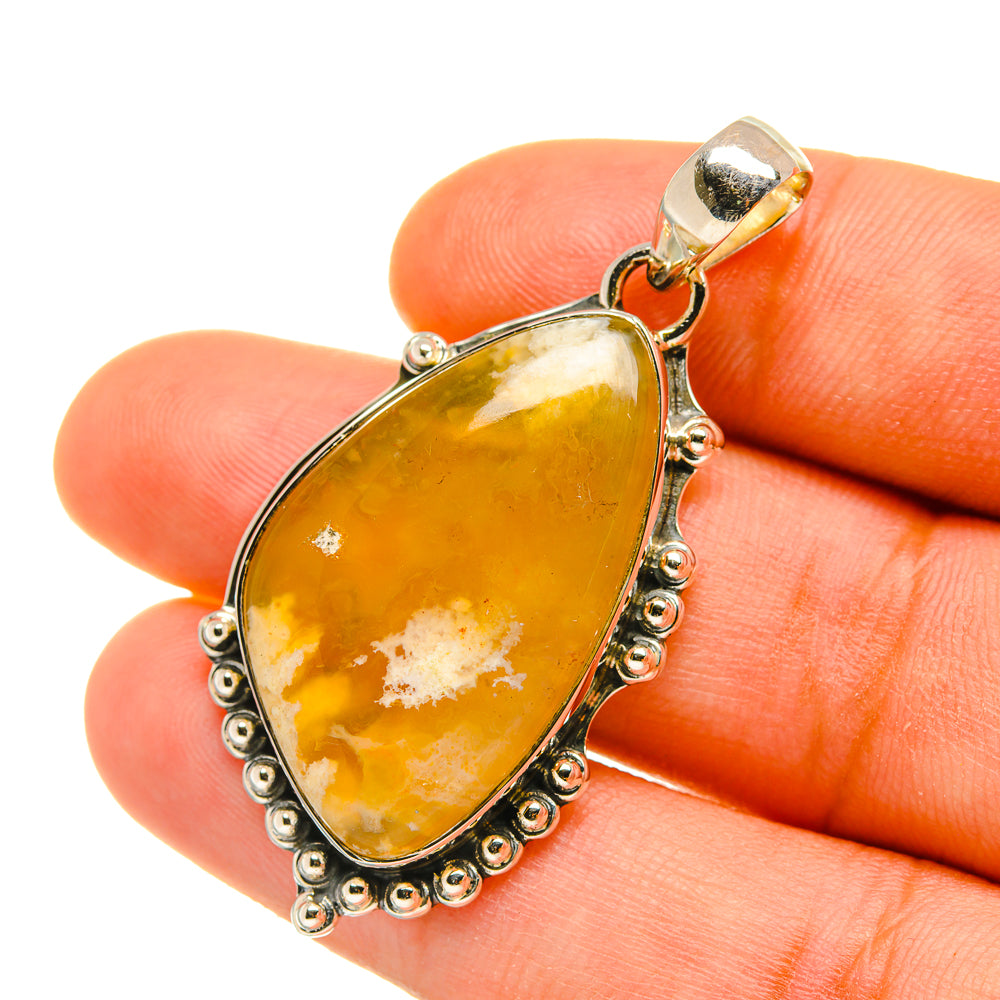 Plume Agate Pendants handcrafted by Ana Silver Co - PD4538