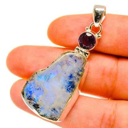 Rainbow Moonstone Pendants handcrafted by Ana Silver Co - PD4567