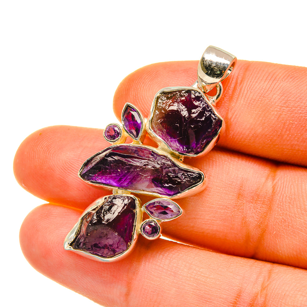 Amethyst Pendants handcrafted by Ana Silver Co - PD4573