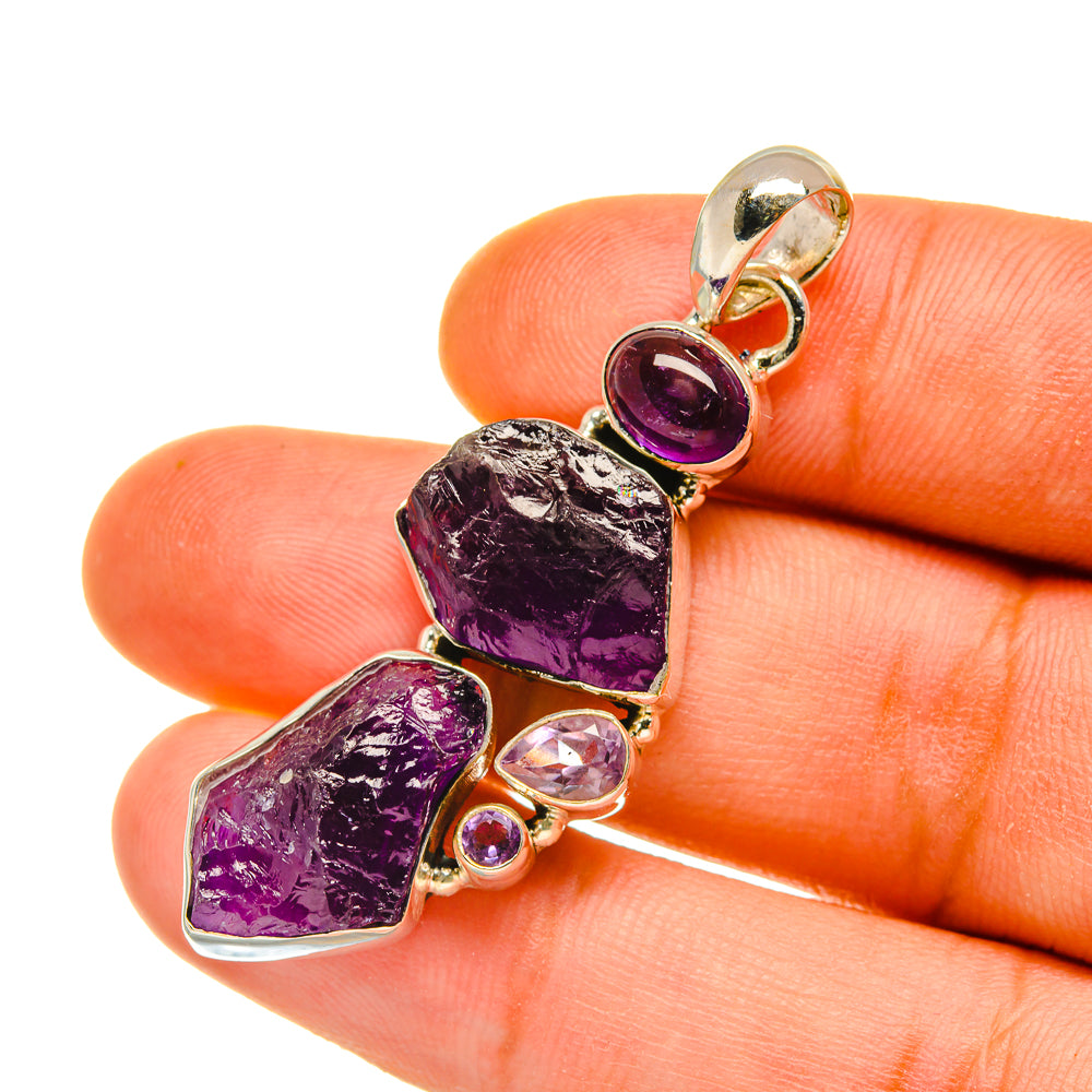 Amethyst Pendants handcrafted by Ana Silver Co - PD4574