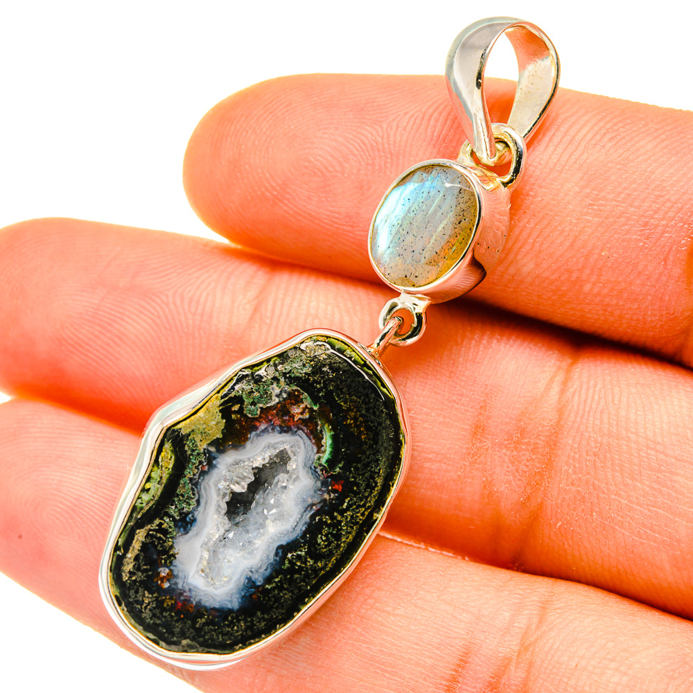 Coconut Geode Druzy Pendants handcrafted by Ana Silver Co - PD4579