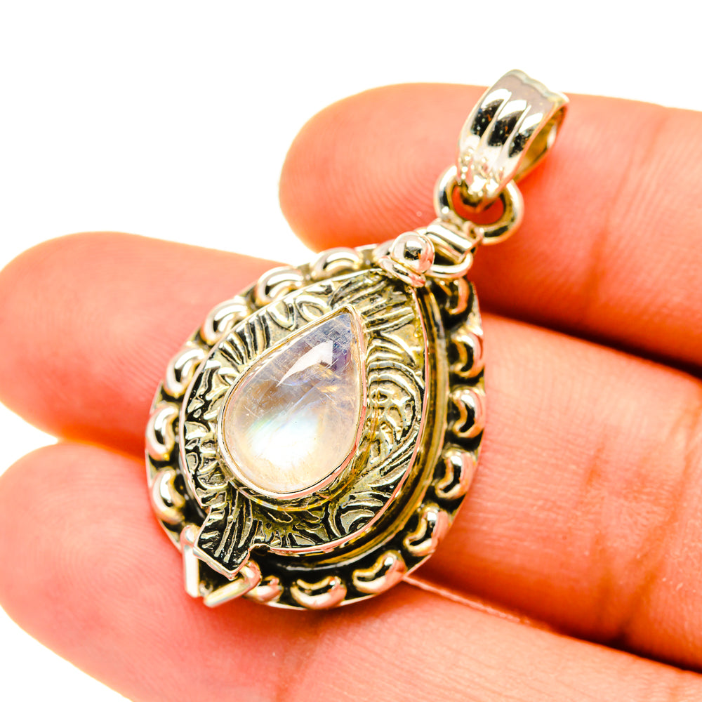Rainbow Moonstone Pendants handcrafted by Ana Silver Co - PD4583