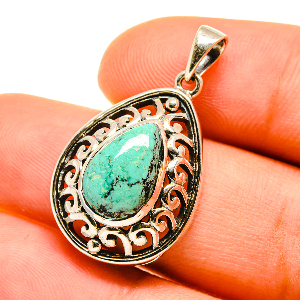 Tibetan Turquoise Pendants handcrafted by Ana Silver Co - PD4591