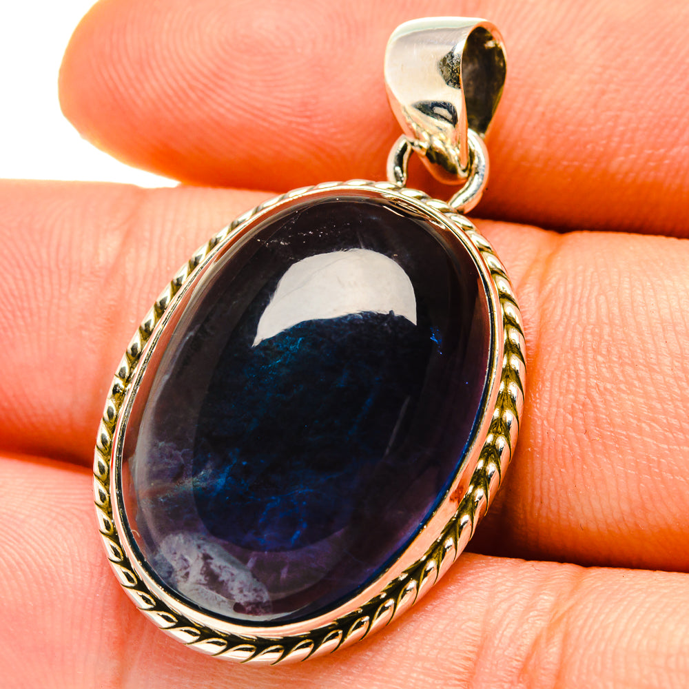 Blue Fluorite Pendants handcrafted by Ana Silver Co - PD759599