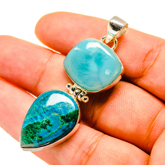 Chrysocolla Pendants handcrafted by Ana Silver Co - PD759606