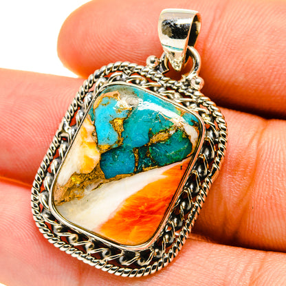 Blue Copper Composite Turquoise Pendants handcrafted by Ana Silver Co - PD759645