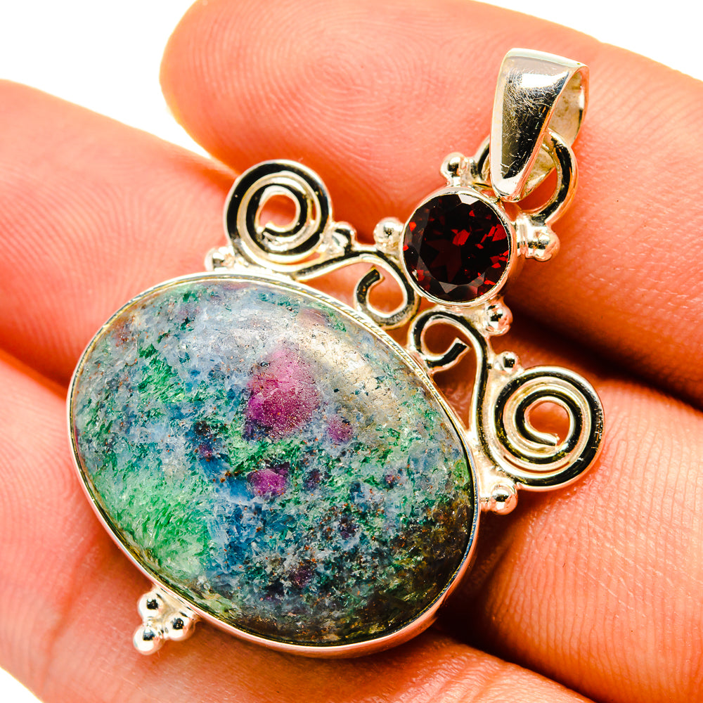 Ruby Fuchsite Pendants handcrafted by Ana Silver Co - PD759657