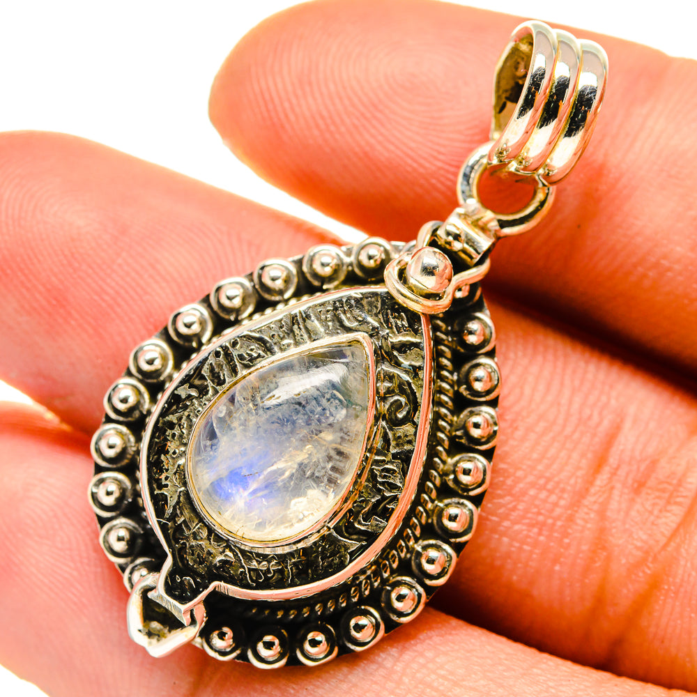 Rainbow Moonstone Pendants handcrafted by Ana Silver Co - PD759673
