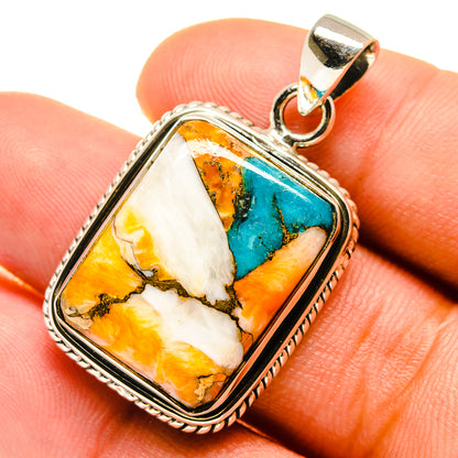 Blue Copper Composite Turquoise Pendants handcrafted by Ana Silver Co - PD759677