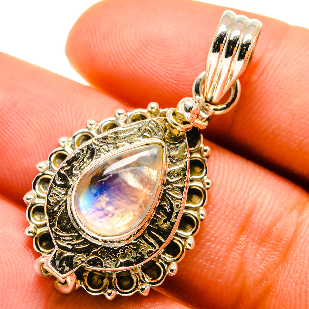 Rainbow Moonstone Pendants handcrafted by Ana Silver Co - PD759678