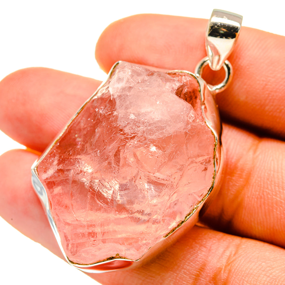 Rose Quartz Pendants handcrafted by Ana Silver Co - PD759680