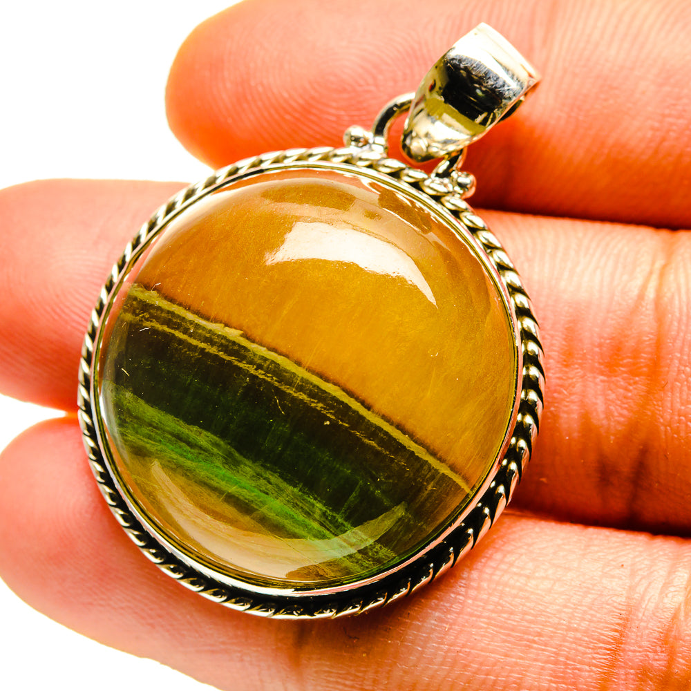 Green Fluorite Pendants handcrafted by Ana Silver Co - PD759686