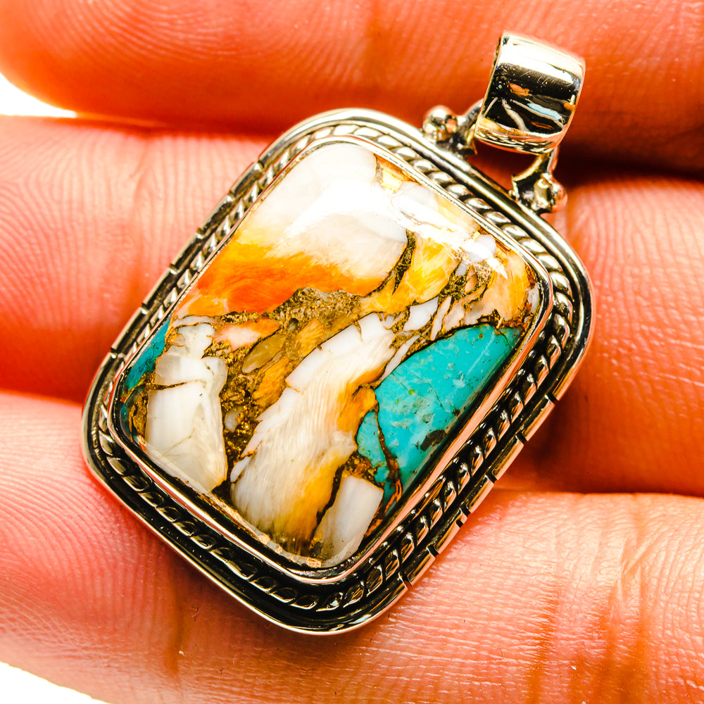 Blue Copper Composite Turquoise Pendants handcrafted by Ana Silver Co - PD759702