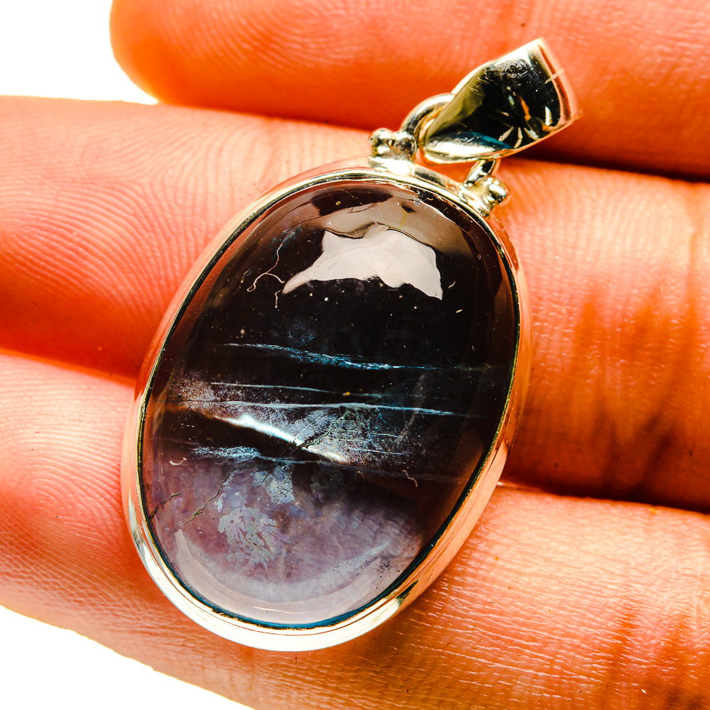 Blue Fluorite Pendants handcrafted by Ana Silver Co - PD759703