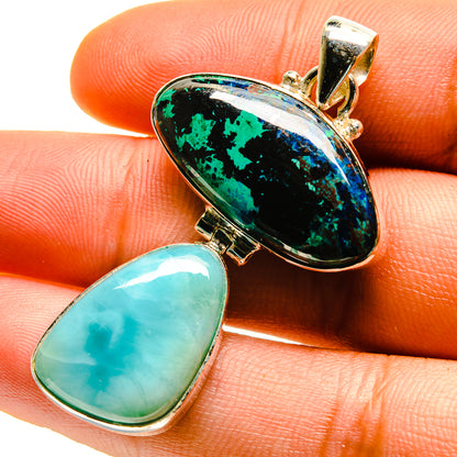 Shattuckite, Larimar Pendants handcrafted by Ana Silver Co - PD759709