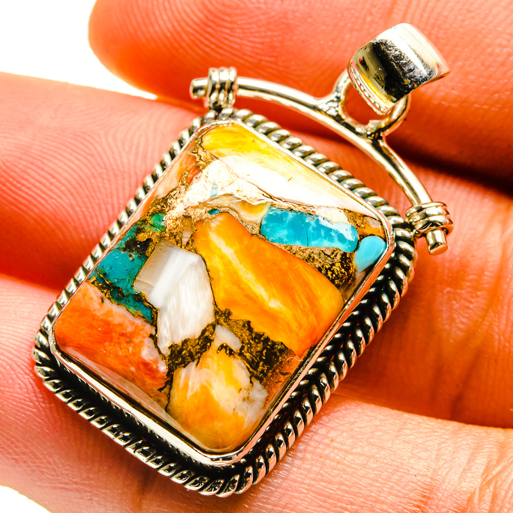 Blue Copper Composite Turquoise Pendants handcrafted by Ana Silver Co - PD759711