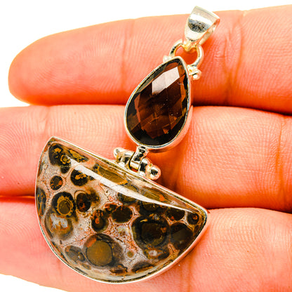 Poppy Jasper, Smoky Quartz Pendants handcrafted by Ana Silver Co - PD759716