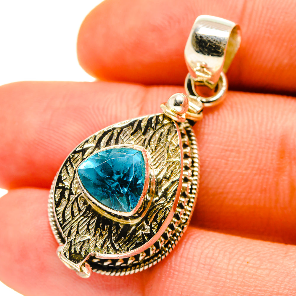 Blue Topaz Pendants handcrafted by Ana Silver Co - PD759722