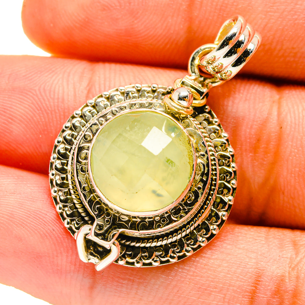 Prehnite Pendants handcrafted by Ana Silver Co - PD759728