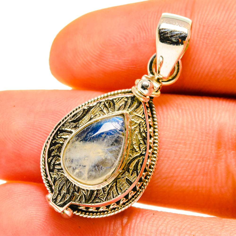 Rainbow Moonstone Pendants handcrafted by Ana Silver Co - PD759744
