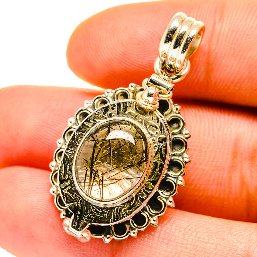 Tourmalinated Quartz Pendants handcrafted by Ana Silver Co - PD759758