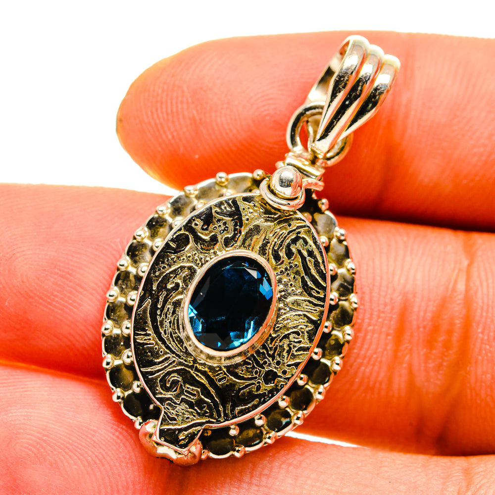 London Blue Topaz Pendants handcrafted by Ana Silver Co - PD759798